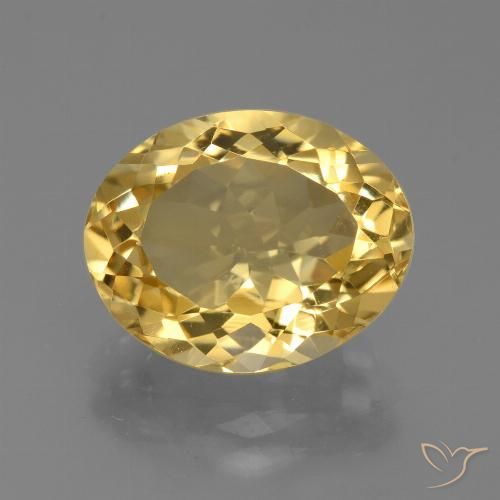 5.09ct Natürlicher Golden Citrin, Oval, VVS