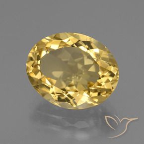 9,17 ctw natürlicher Golden Citrin, Oval, VVS