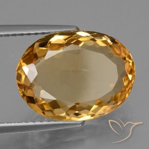 9,17 ctw natürlicher Mittel Orange-Gold Citrin, Oval, VVS