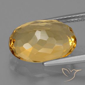 9,17 ctw natürlicher Mittel Orange-Gold Citrin, Oval, VVS