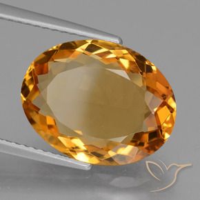 9,17 ctw natürlicher Tiefes Orange-Gold Citrin, Oval, VVS