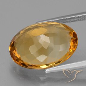 9,17 ctw natürlicher Tiefes Orange-Gold Citrin, Oval, VVS