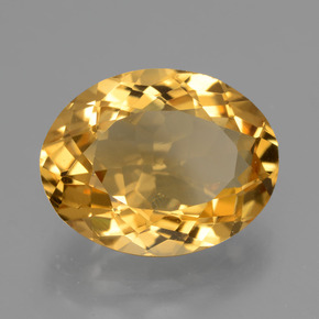 6,47 ctw natürlicher goldener Citrin, Oval Schliff, VVS