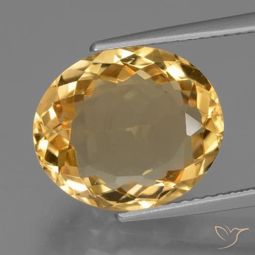 6.02ct Natürlicher Tiefes Goldorange Citrin, Oval, VVS
