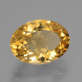 4,60 ctw natürlicher goldener Citrin, Oval Schliff, VVS