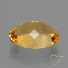 9,17 ctw natürlicher Tiefes Goldorange Citrin, Oval, VVS-VS