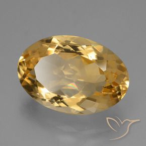 9,17 ctw natürlicher Tiefes Goldorange Citrin, Oval, VVS