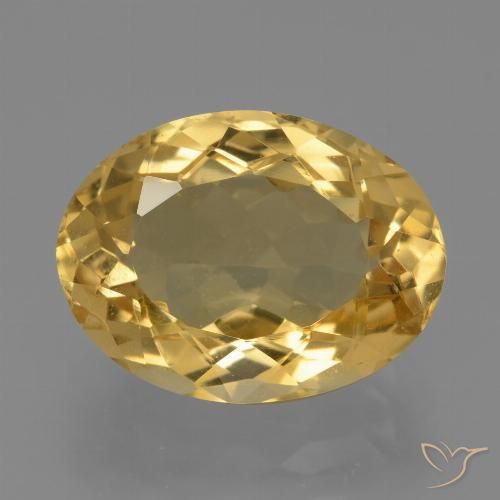 6.85ct Natürlicher gold-orange Citrin, Oval, VVS