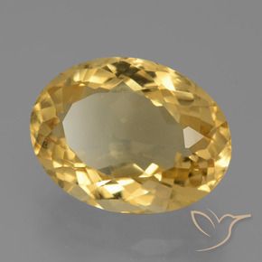 9,17 ctw natürlicher gold-orange Citrin, Oval, VVS