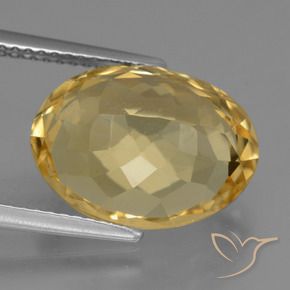 9,17 ctw natürlicher gold-orange Citrin, Oval, VVS