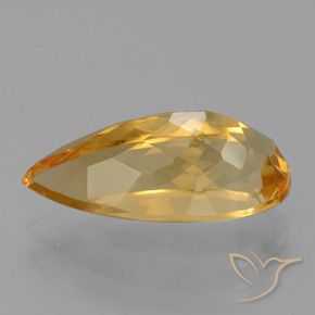 9,17 ctw natürlicher Dunkelgolden Citrin, Birnenform, VVS
