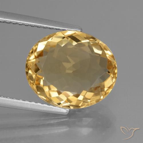 5.04ct Natürlicher Hellorange-Gold Citrin, Oval, VVS