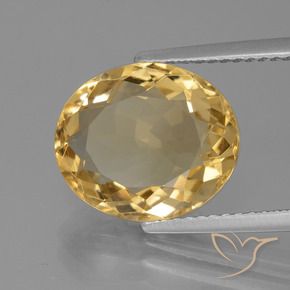9,17 ctw natürlicher Hellorange-Gold Citrin, Oval, VVS
