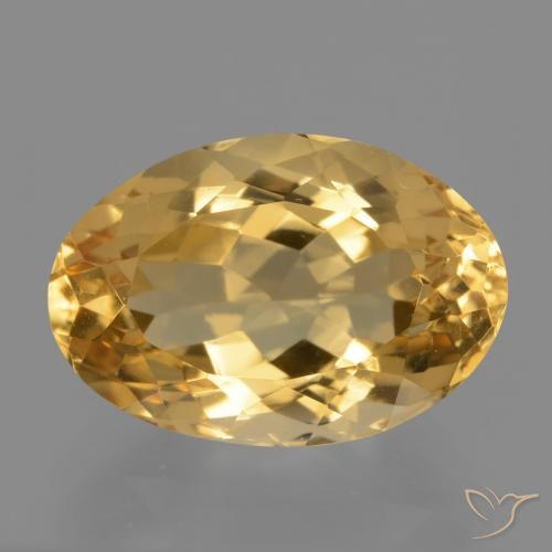 5.70ct Natürlicher Mittel-Dunkelgold Citrin, Oval, VVS