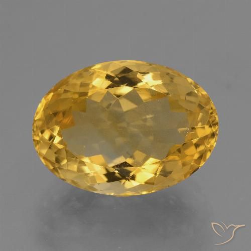 6.97ct Natürlicher Tiefes Goldorange Citrin, Oval, VVS