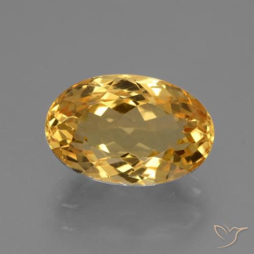 4.73ct Natürlicher Dunkelgolden Citrin, Oval, VVS