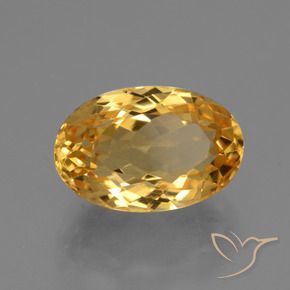 9,17 ctw natürlicher Dunkelgolden Citrin, Oval, VVS
