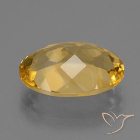 9,17 ctw natürlicher Tiefes Goldorange Citrin, Oval, VVS-VS