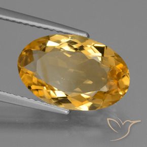 9,17 ctw natürlicher Tiefes Goldorange Citrin, Oval, VS