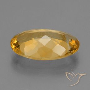9,17 ctw natürlicher Tiefes Goldorange Citrin, Oval, VS