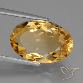 9,17 ctw natürlicher Mittel-Dunkelgold Citrin, Oval, VVS-VS