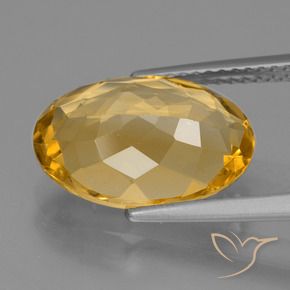 9,17 ctw natürlicher Mittel-Dunkelgold Citrin, Oval, VVS-VS