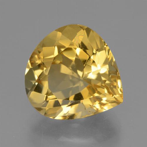 4,70 ctw natürlicher goldener Citrin, Birnenform, VVS