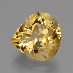 4,70 ctw natürlicher goldener Citrin, Birnenform, VVS