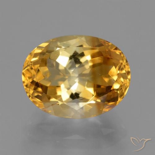 4.02ct Natürlicher Orange-Gold Citrin, Oval, VS