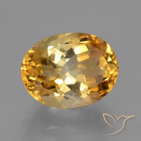 9,17 ctw natürlicher Orange-Gold Citrin, Oval, VS