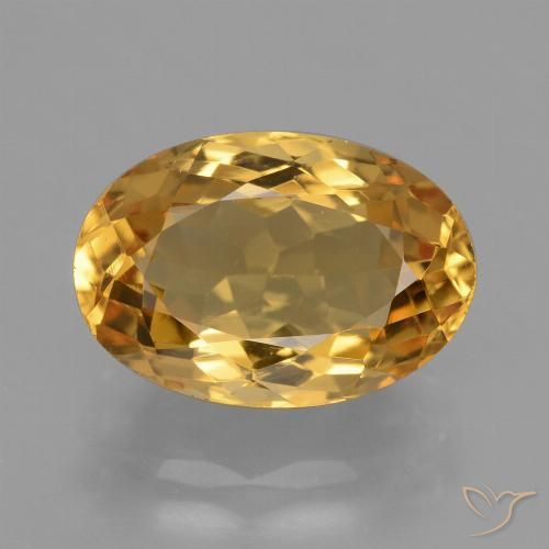 4.02ct Natürlicher Tiefes Goldorange Citrin, Oval, VVS