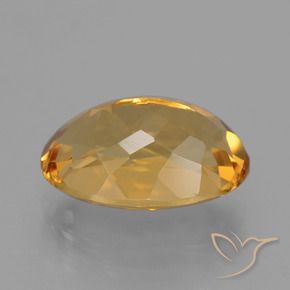 9,17 ctw natürlicher Tiefes Goldorange Citrin, Oval, VVS