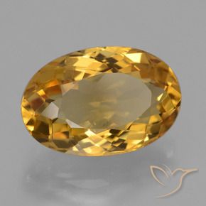9,17 ctw natürlicher Mittel-Dunkelgold Citrin, Oval, VVS