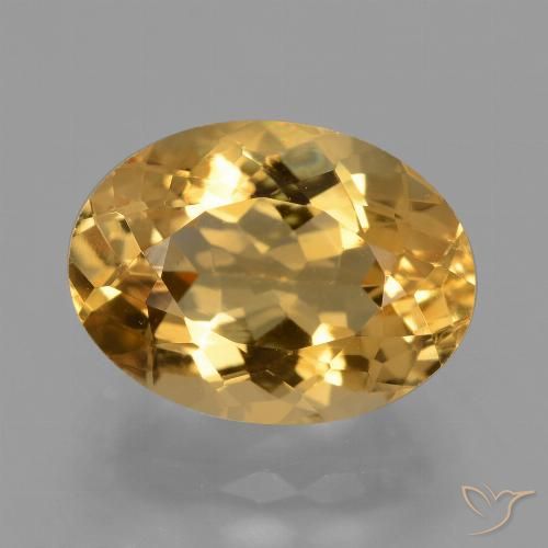 4.53ct Natürlicher Tiefes Goldorange Citrin, Oval, VS