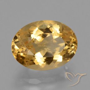 9,17 ctw natürlicher Tiefes Goldorange Citrin, Oval, VS