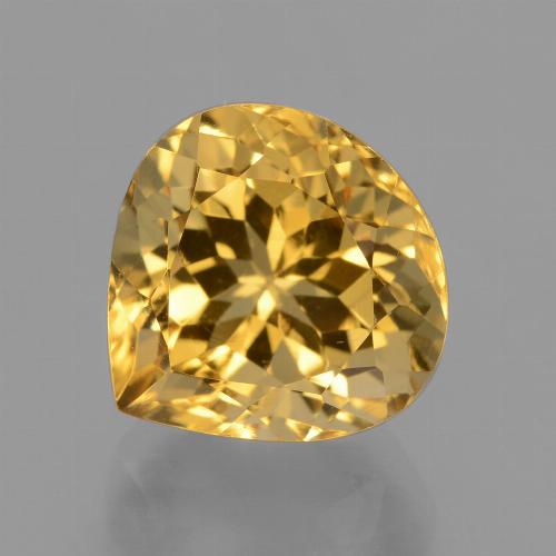 4,93 ctw natürlicher goldener Citrin, Birnenform, VVS