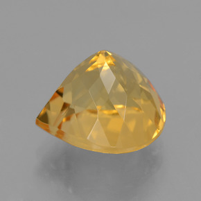 4,93 ctw natürlicher goldener Citrin, Birnenform, VVS