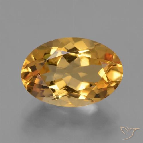 3.53ct Natürlicher Tiefes Goldorange Citrin, Oval, VVS