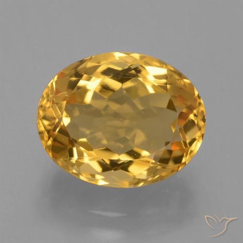 4.35ct Natürlicher Dunkelgolden Citrin, Oval, VVS-VS
