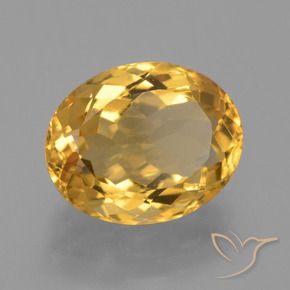 9,17 ctw natürlicher Dunkelgolden Citrin, Oval, VVS-VS