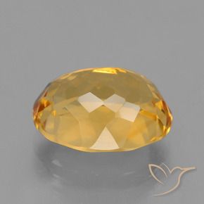 9,17 ctw natürlicher Dunkelgolden Citrin, Oval, VVS-VS