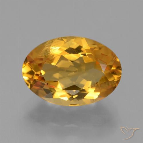 3.56ct Natürlicher Tiefes Goldorange Citrin, Oval, VS