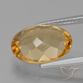9,17 ctw natürlicher Tiefes Goldorange Citrin, Oval, VVS