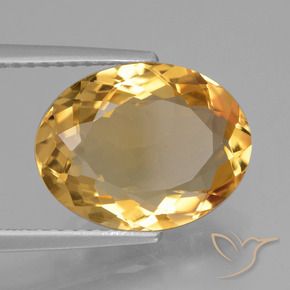 9,17 ctw natürlicher hellgolden Citrin, Oval, VVS