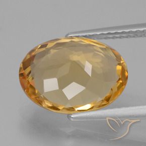9,17 ctw natürlicher hellgolden Citrin, Oval, VVS
