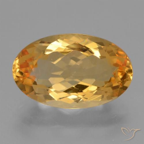 4.43ct Natürlicher Tiefes Goldorange Citrin, Oval, VVS