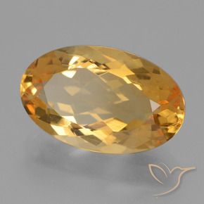 9,17 ctw natürlicher Tiefes Goldorange Citrin, Oval, VVS