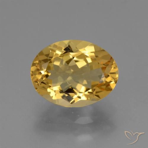 3.52ct Natürlicher gold-orange Citrin, Oval, VS