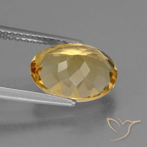 9,17 ctw natürlicher gold-orange Citrin, Oval, VS