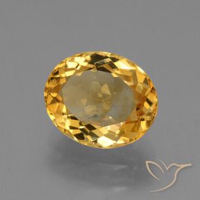 9,17 ctw natürlicher Mittel-Dunkelgold Citrin, Oval, VVS